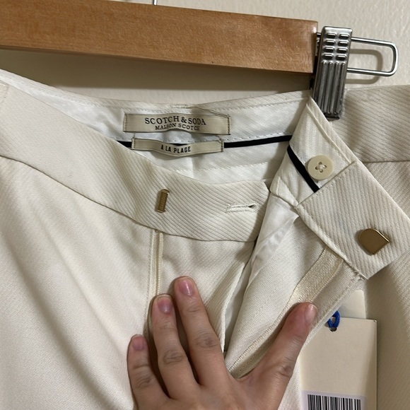 NWT Scotch & Soda Women’s Ivory Cream Dress Trousers XL - Picture 5 of 5